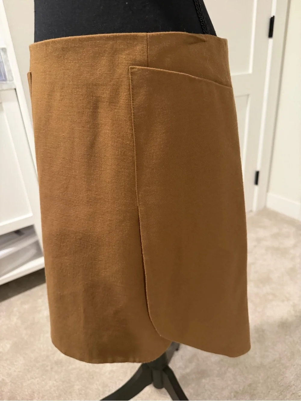 Tory Burch Camel A-Line Mini Skirt